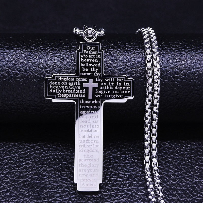 Men's Cross Stainless Steel Chain Necklace
