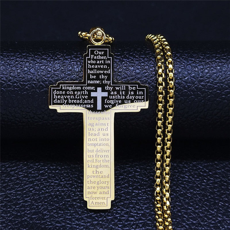 Men's Cross Stainless Steel Chain Necklace