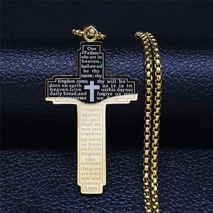 Men's Cross Stainless Steel Chain Necklace