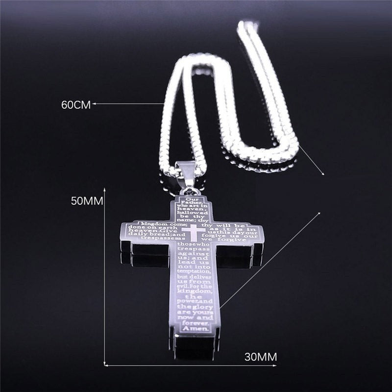 Men's Cross Stainless Steel Chain Necklace