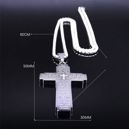 Men's Cross Stainless Steel Chain Necklace
